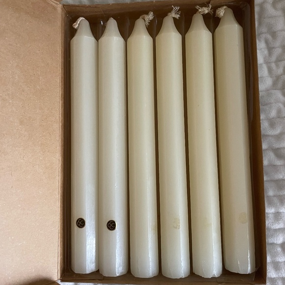VTG SET OF 6 PARTYLITE 8" DINNER CANDLES UNSCENTED COLOR IVORY - Picture 1 of 6
